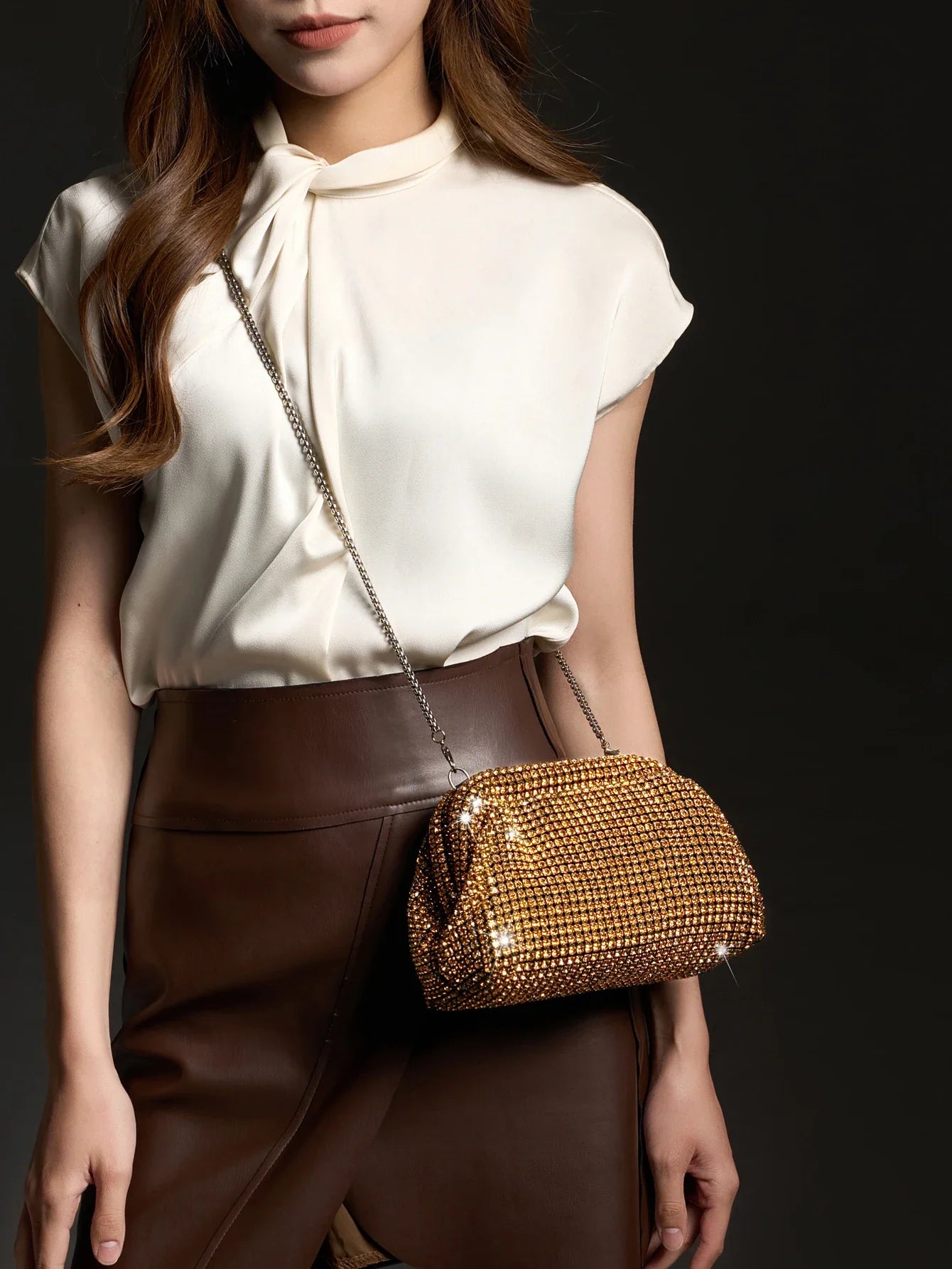 Luxury Designer Rhinestones Clutch Purse Bag for women handle bag Shoulder Bag Purse evening bag banquet bag
