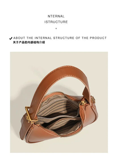 2025 Fashion Underarm Bag Top-handle Bags Women's 2025 New Arrival Casual Dumpling Bag Classyretro Shoulder Crossbody Bag