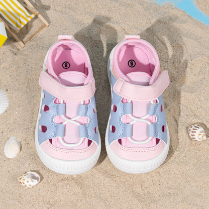 Toddler Little Kid Boys & Girls Closed Toe Sandals Velcro Breathable Cutout Summer Beach Casual Shoes