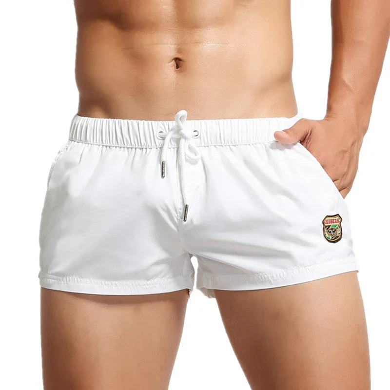 Men's Summer Beach Shorts Swimwear Trunks Board Short Pants Male Gym Shorts Swim Surf Fitness Quick Dry Shorts