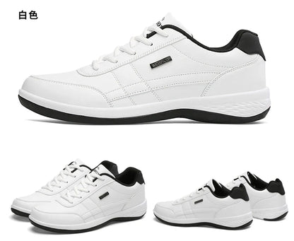 New Men Shoes Casual Shoes Leather Lace-Up Casual Sports Shoes Outdoor Wear-Resistant Vulcanized Shoes High-Quality Men Shoes