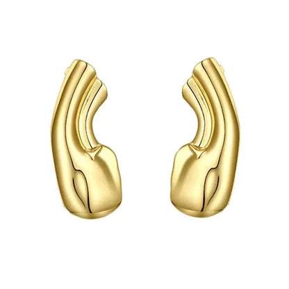 Punk Vintage Half Ear Contour Metal Ear Clip Stud Earrings For Women girls Ear Bones Clip Fashion Earring Jewelry Gift