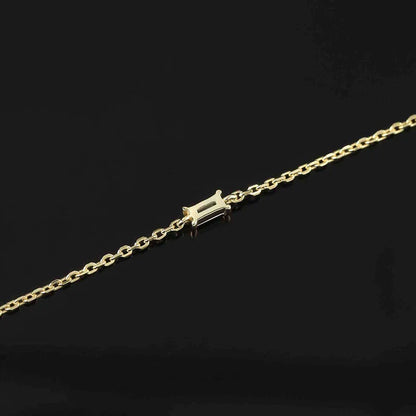 Trendy A Moissanite Bracelets for Women Letter Charm Adjustable Chain 100% 925 Sterling Silver Wedding Fine Jewelry Gifts