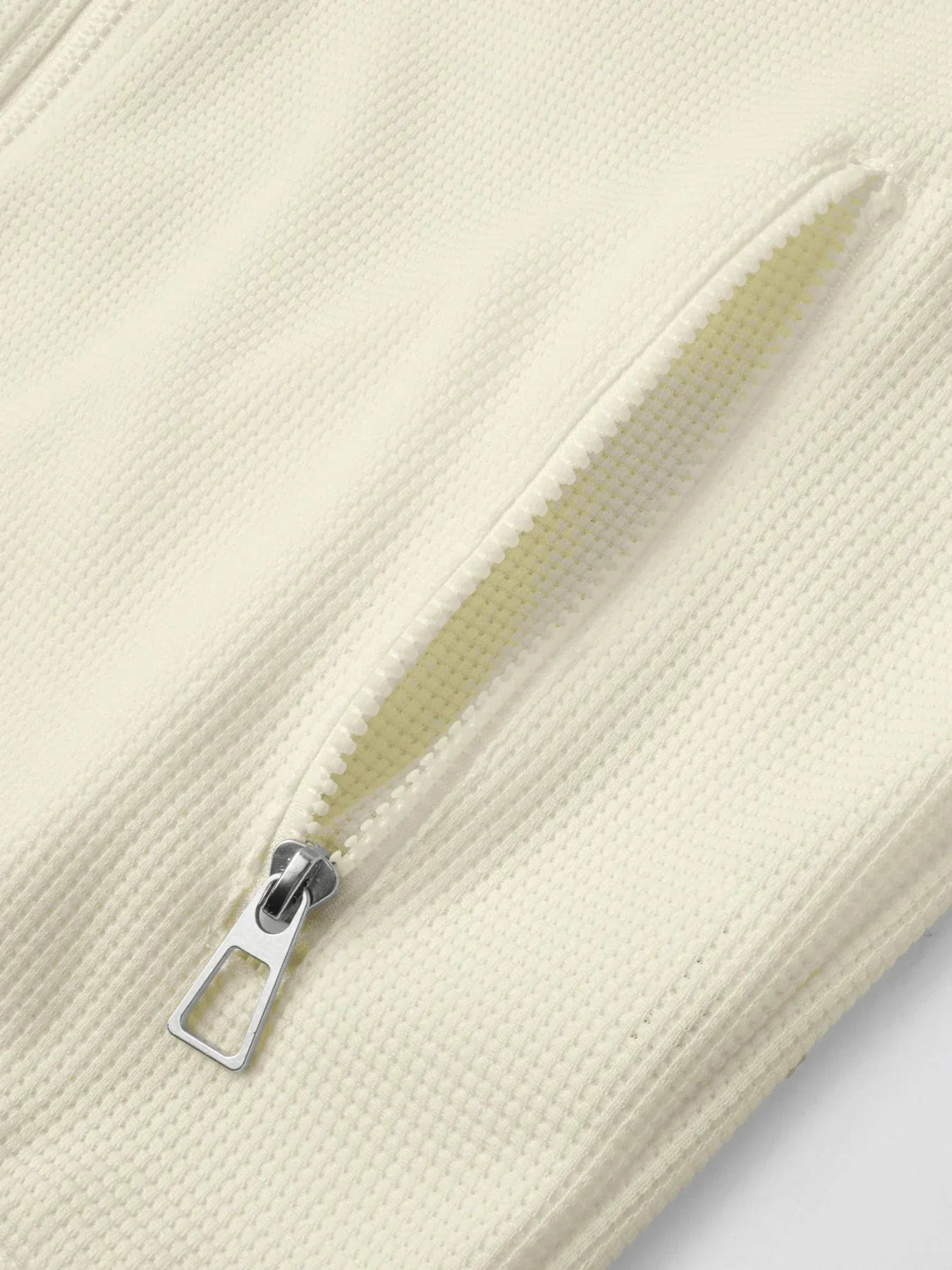 Men's Casual Solid Color Zipper Jacket and Pants Suit - Breathable Polyester Fiber for Spring/Autumn