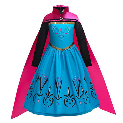 Vestido de Criança Branca de Neve Cinderela Aurora Anna Elsa Fantasia Menina Cosplay Vestido Infantil Encanto Mirabel Pequena Sereia Roupas de Halloween