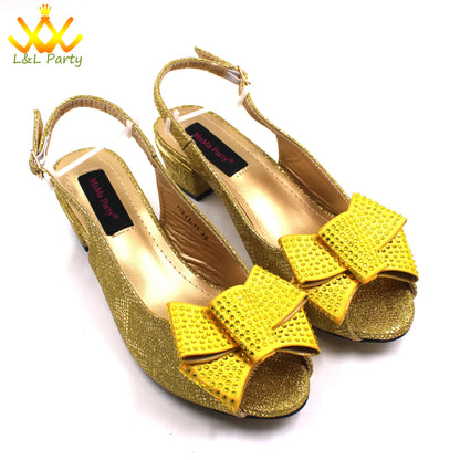Italian Women Shoes Matching Bag Set in Sky Blue Color Comfortable Heels with Appliques for Wedding