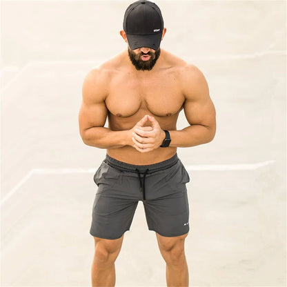 Men Gym Fitness Loose Shorts Bodybuilding Joggers Summer Quick-dry