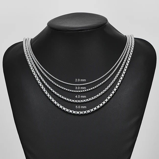 Thickness 2mm/3mm/4mm/5mm/6mm Stainless Steel Link Classic Curb Necklace Chain for Men Women Jewelry 14 to 40 Inches