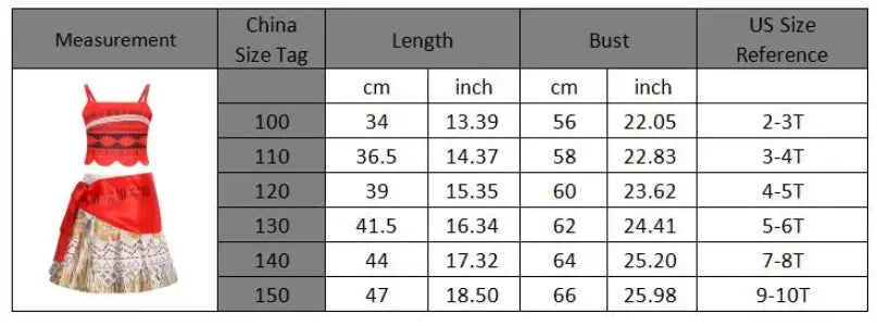 2024 New Movie Moana 2 Girl Dress Halloween Party Costume Princess Fancy Clothes Children Vaiana Outfit Dress