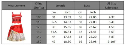 2024 New Movie Moana 2 Girl Dress Halloween Party Costume Princess Fancy Clothes Children Vaiana Outfit Dress