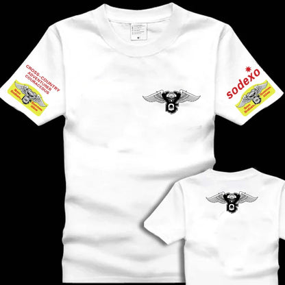 Off-road E-family Cotton Motorcycle T-shirt BMW Printing Short-sleeved Locomotive Racing Car Mercedes-Benz Audi Men's Clothing
