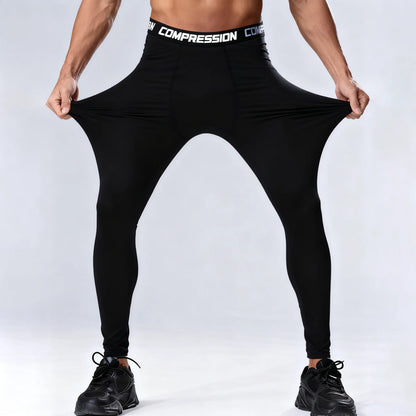 Men's Compression Leggings High Elastic Quick Dry Breathable Sports Base Layer for Gym Running Basketball Workout