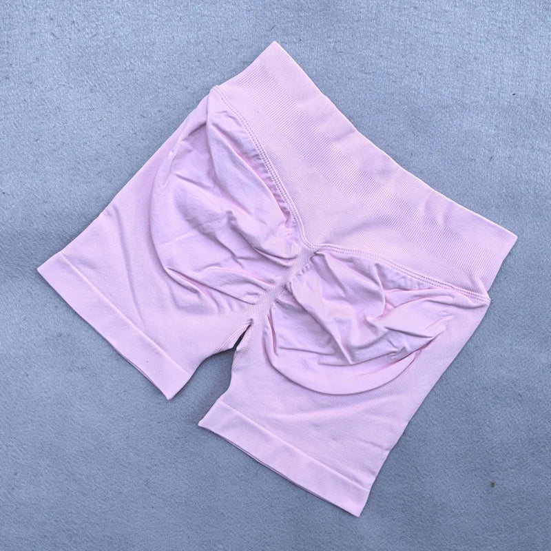 New Seamless Yoga Set Women 2Pcs Padded Halter Tank Top Scrunch Butt Lifting Gym Shorts Set Summer Sportswear Workout Clothes