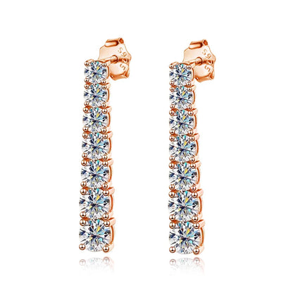 D VVS1 Moissanite Pandent Earrings for Woman Wedding Jewely with GRA s925 Sterling Sliver Plated 18k White Gold Earring