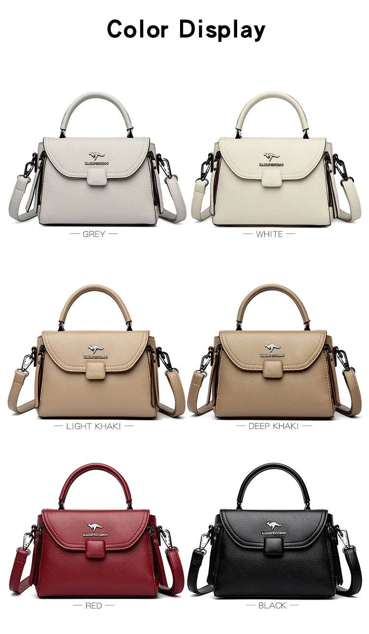Authentic High Quality Soft Leather Luxury New Designer Fashion Casual Women's Shoulder Bag Handbag Crossbody Bags for Women2024