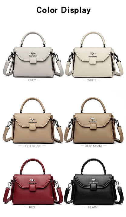 Authentic High Quality Soft Leather Luxury New Designer Fashion Casual Women's Shoulder Bag Handbag Crossbody Bags for Women2024