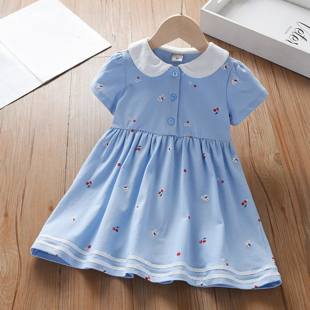 Girls Clothes 2025 New Summer Princess Dresses Short Sleeve Kids Dress Baby Dresses for Children Clothing 2-6Y