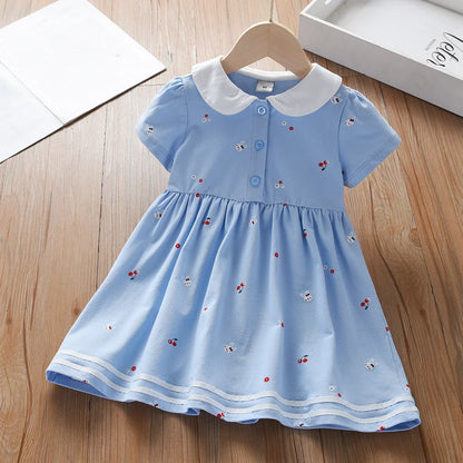 Girls Clothes 2025 New Summer Princess Dresses Short Sleeve Kids Dress Baby Dresses for Children Clothing 2-6Y