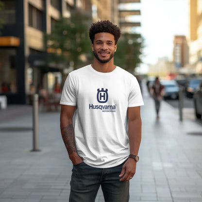 Motorcycle Print T-shirt 100% Cotton Casual Oversized Clothing Streetwear Men Graphic T Shirts for Motorcycle Enthusias