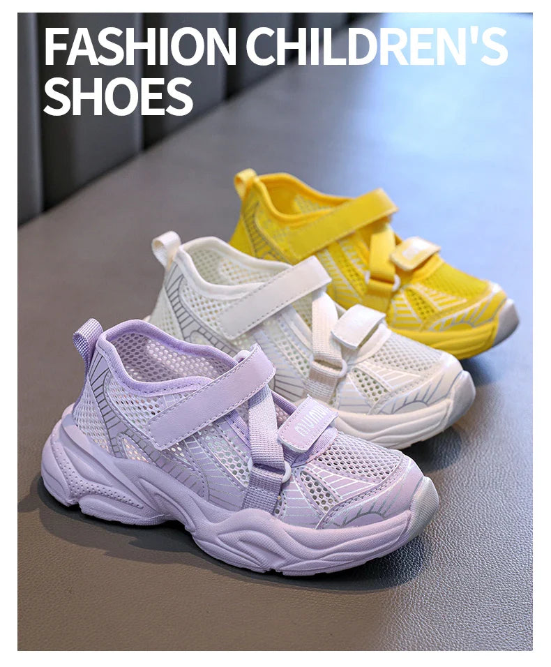 2025 Fashion Children's Sandals for Girls and Boys Soft Soles Anti slip Mesh Breathable Kids Sports Running Shoes