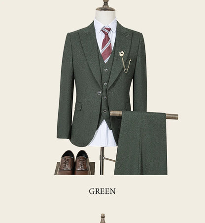 High Quality Male Groom Wedding Blazers Slim fit casual evening gown Business Office Men's Suits