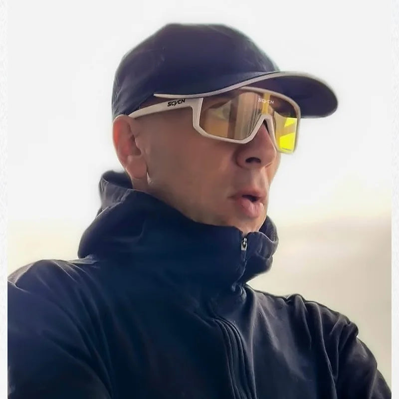 Yellow Polarized Cycling Sunglasses Men Bike MTB Driving Glasses Women Outdoor Sports Hiking Fishing UV400 Glasses