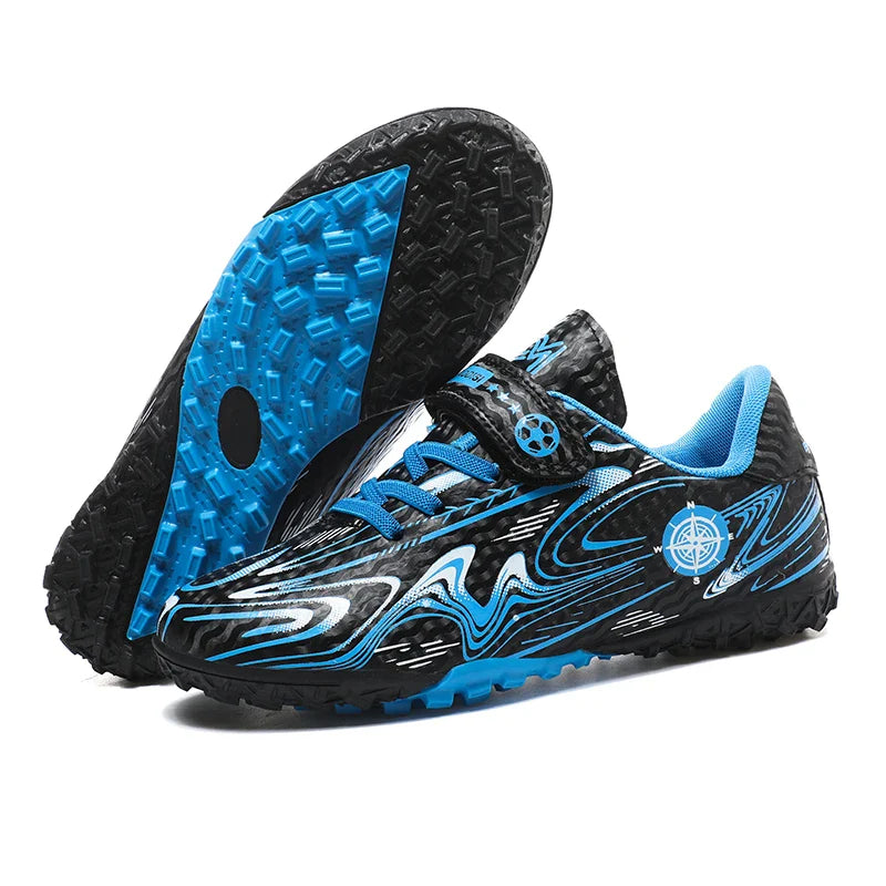 Kids Soccer Cleats Football Shoes Non Slip Breathable Lightweight Training Sneakers Boys Girls Children Football Match Boots