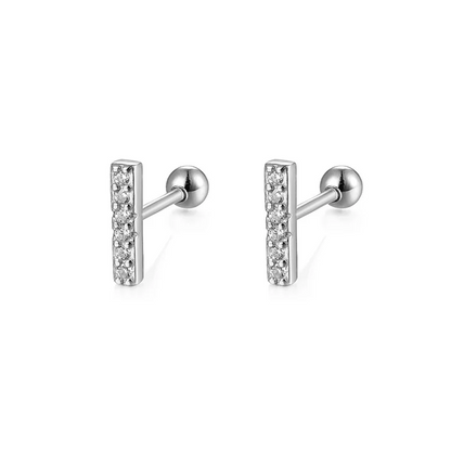 925 Sterling Silver Fashion Love Butterfly Romantic Star Crown Screw Stud Earrings for Women Ear Bone Piercing Jewelry