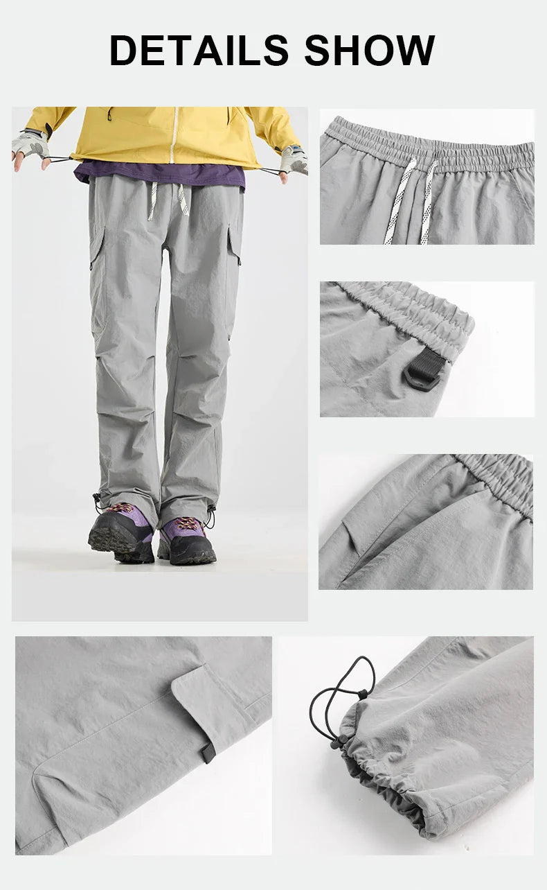 Men's Water-repellent Hiking Pants Scratch Resistance Fashion Cargo Pants Breathable Trousers Fishing Camping Pants