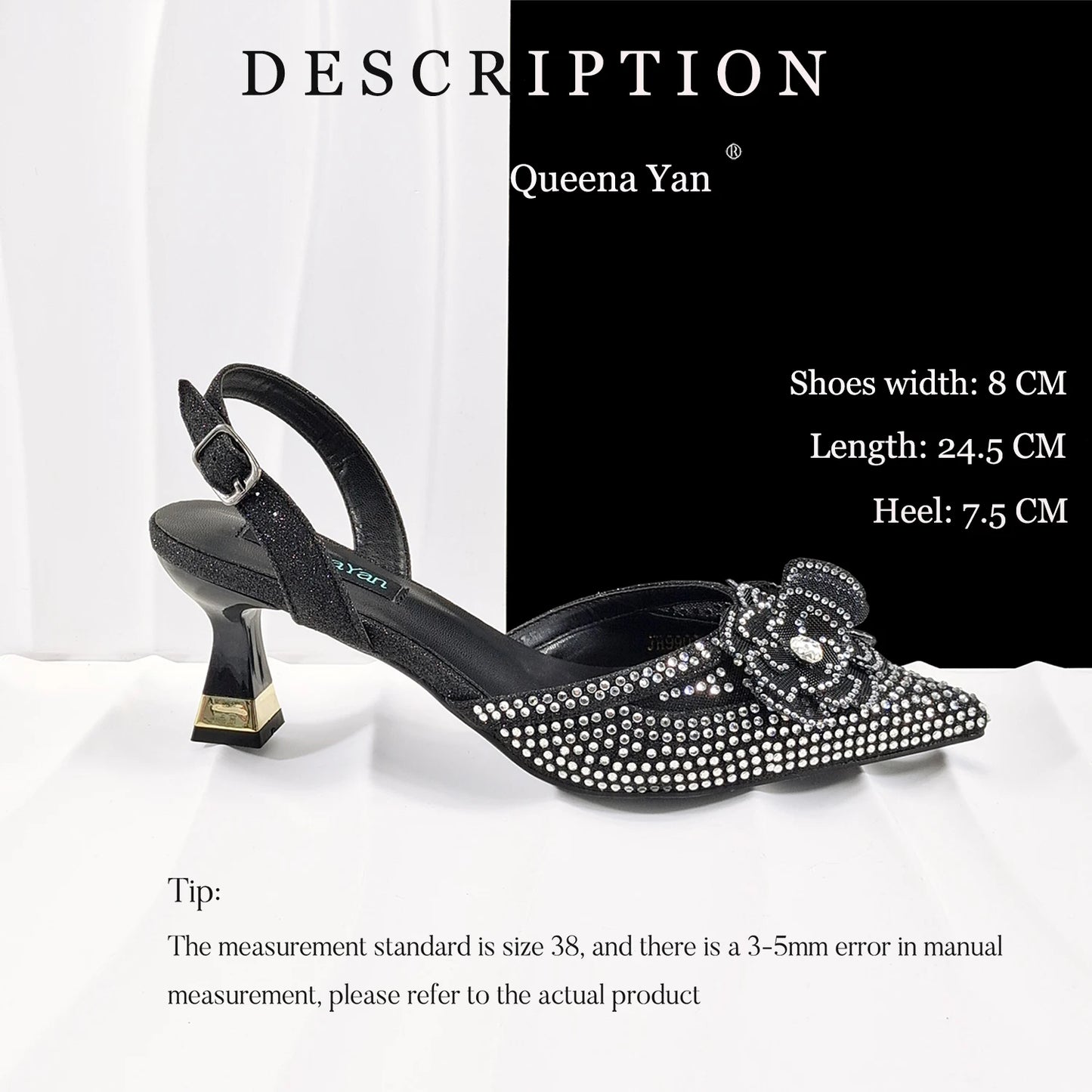 Elegant Silver Pointed-Toe High Heels Shoes with Diamond Accents & Matching Bag - Ideal for Party Elegance