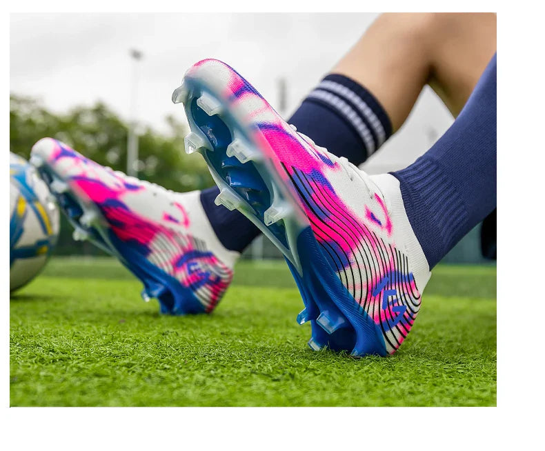 New Men Soccer Shoes Match Outdoor Sneakers Grass Cleats Hot-selling Football Boots Non-Slip Boys High-quality High-top Light