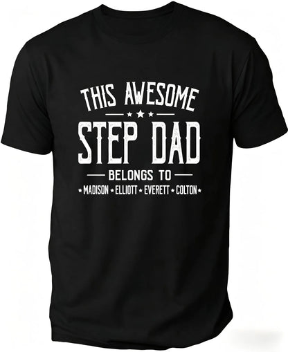 Personalized Grandpa Dad Shirt, Custom Grandpa Grandkids Name Shirt, Birthday Christmas Fathers Day Dad Grandpa Gift