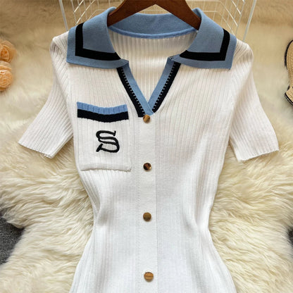 Fashion Summer Knitted Dress Women 2025 New Y2K Embroidery Long Bodycon Sweater Dress Streetwear Lady Vestidos