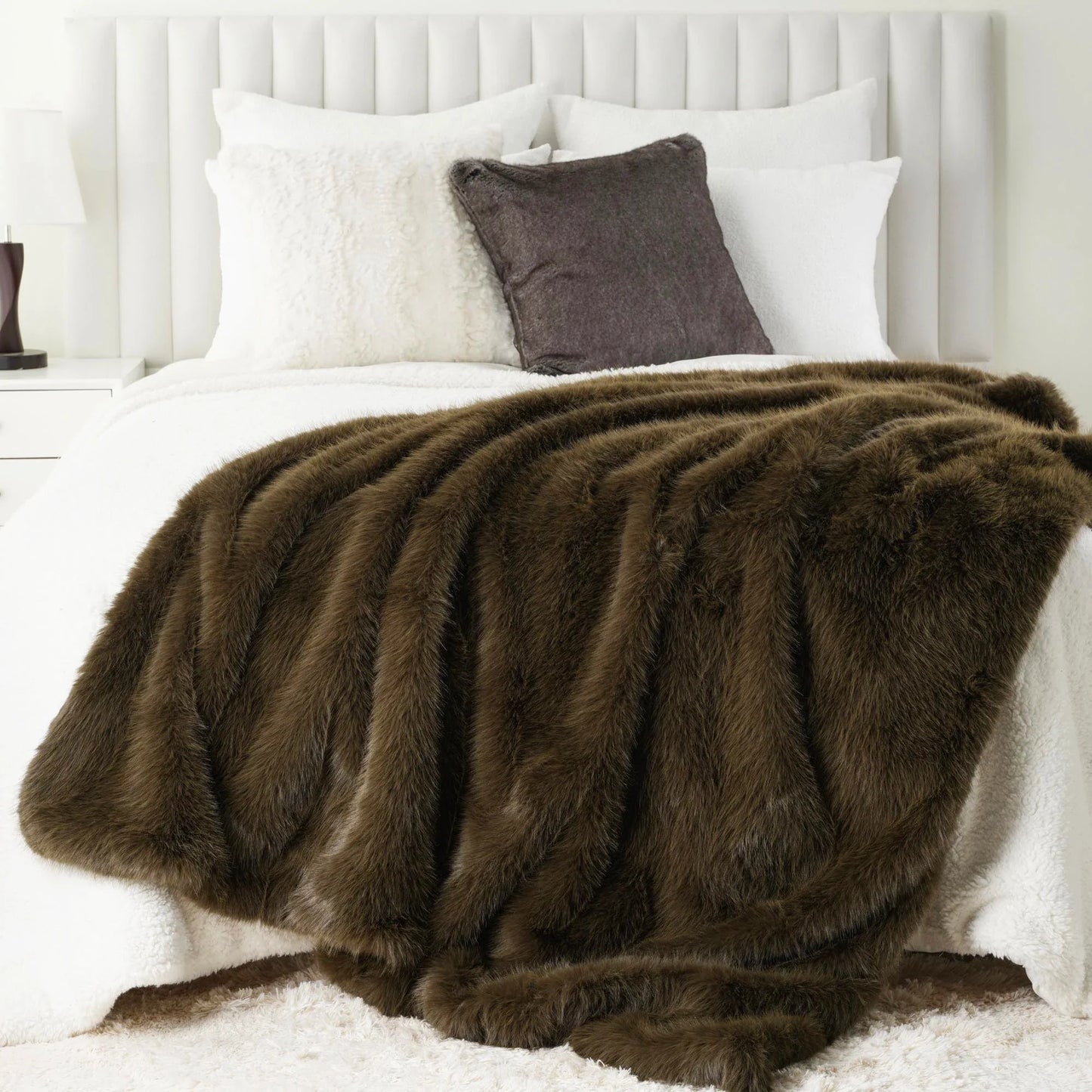 Fluffy Soft Blankets Luxury Fur blanket for Bed Sofa Mink Faux Fur Throw and Blankets Large Warm Blanket for Home Decor