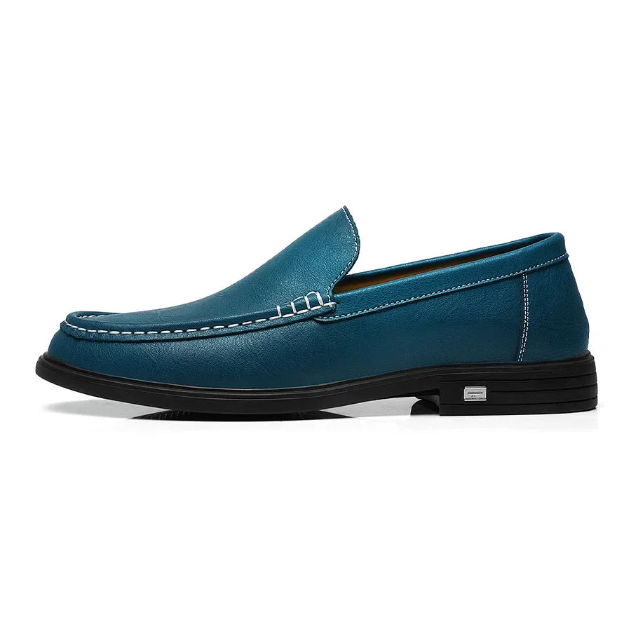 British Style Men's Work Shoes, Lightweight Slip-On Comfortable Loafers, Men's Driving Shoes