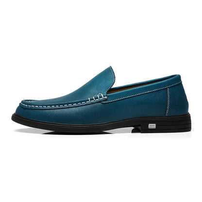 British Style Men's Work Shoes, Lightweight Slip-On Comfortable Loafers, Men's Driving Shoes