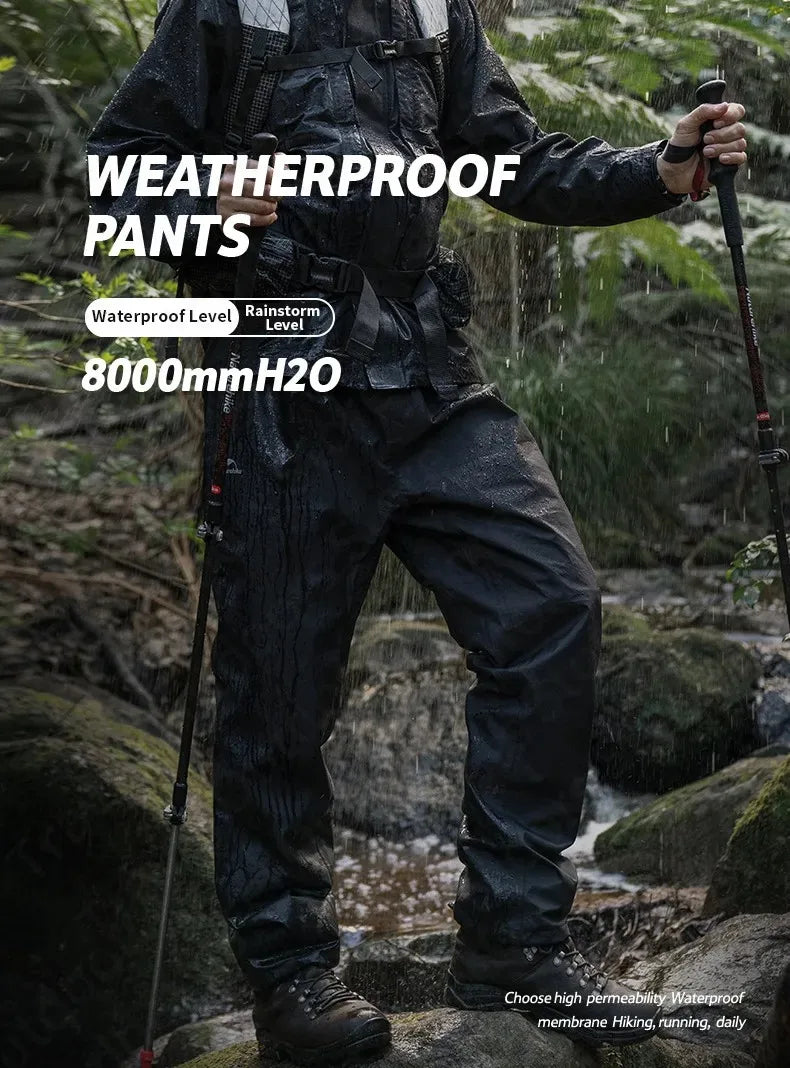 Naturehike Rainproof Pants Outdoor Hiking travel Waterproof Breathable Fishing Pants Ultralight Portable Windproof Camping Pants