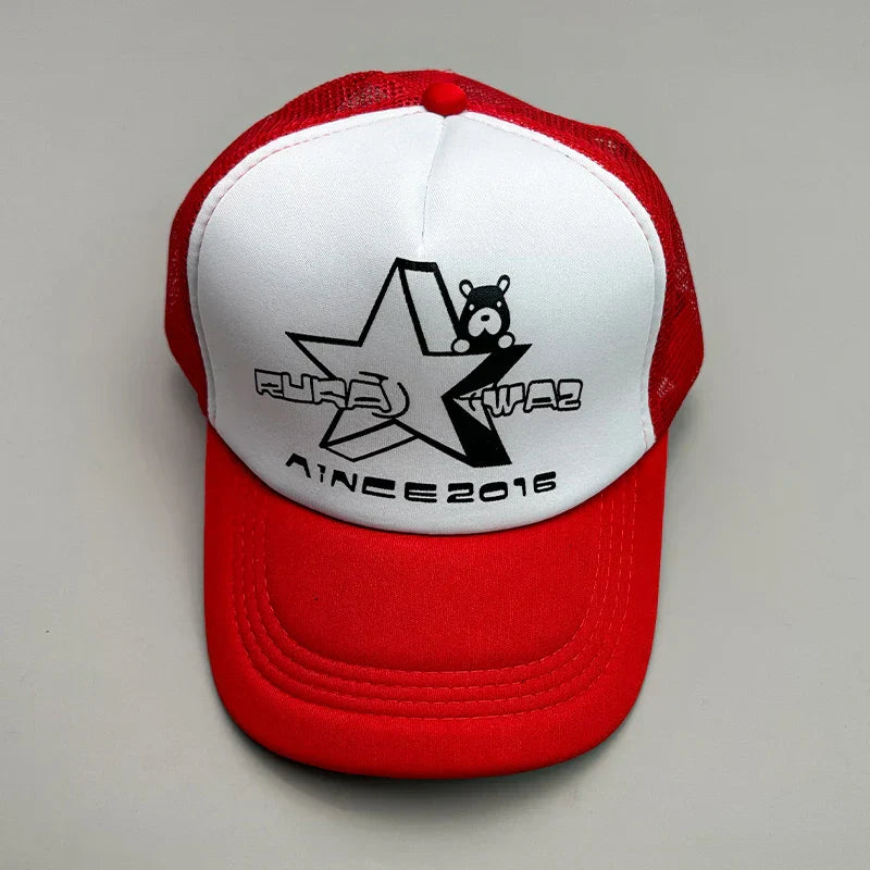 New Cool Street Hip Hop Letter Colorful Meshed Men Women Baseball Hats Cotton Summer Adjustable Breathable Snapback Sport Caps
