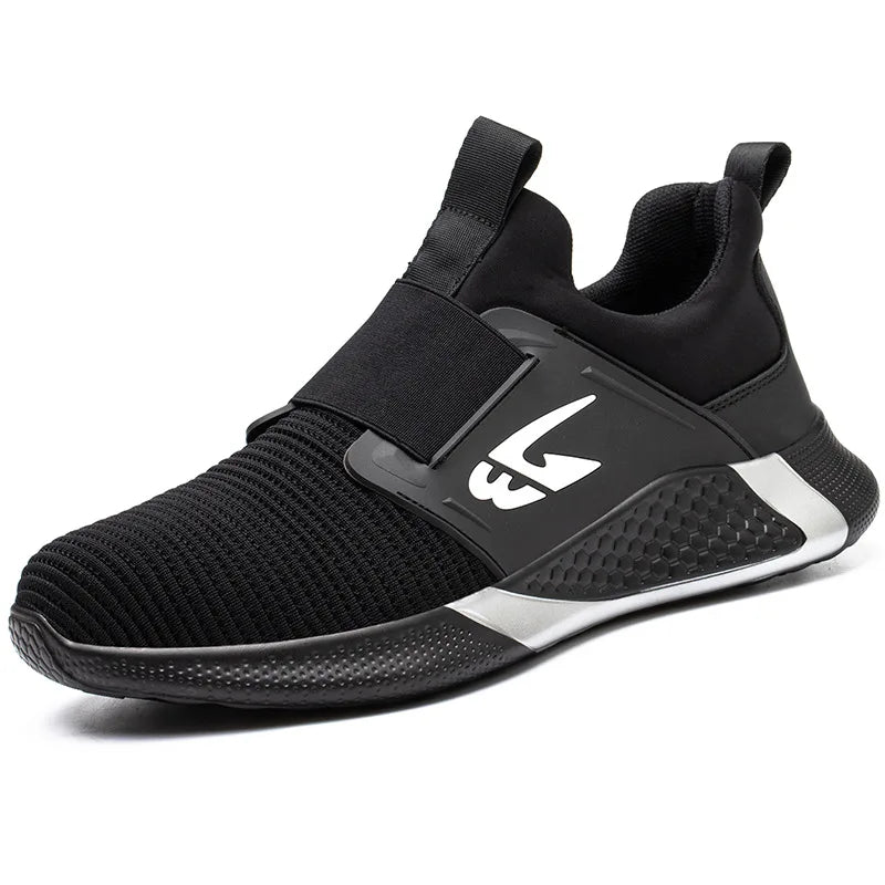 New Summer Safety Shoes Comfortable Men's Sports Shoes Lightweight Waterproof Sneakers Work Shoes Men's Steel Toe Work Boots