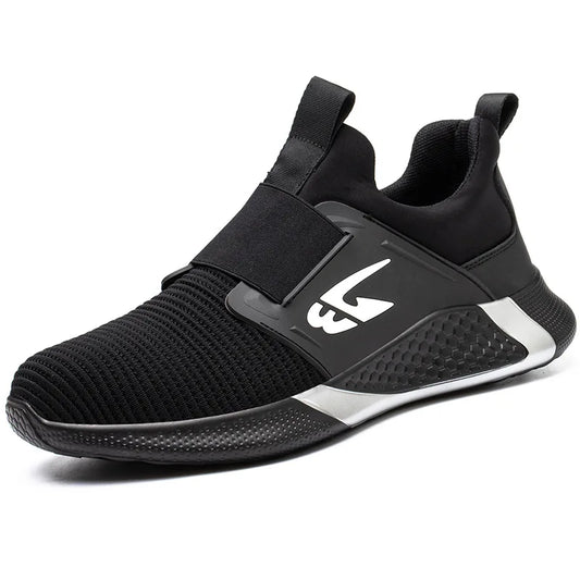 New Summer Safety Shoes Comfortable Men's Sports Shoes Lightweight Waterproof Sneakers Work Shoes Men's Steel Toe Work Boots
