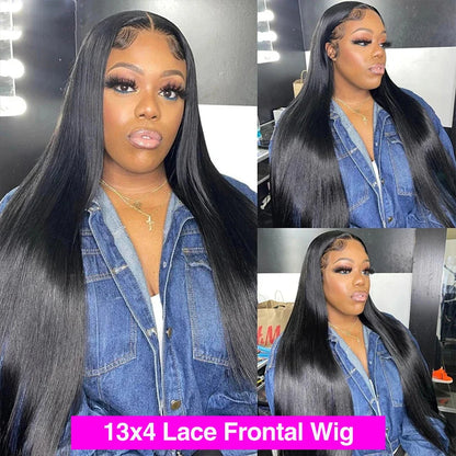 30 Inch Straight Human Hair Wigs 4x4 5x5 Glueless Bone Straight Lace Front Wigs 13x4 13x6 HD Lace Frontal Wigs For Black Women