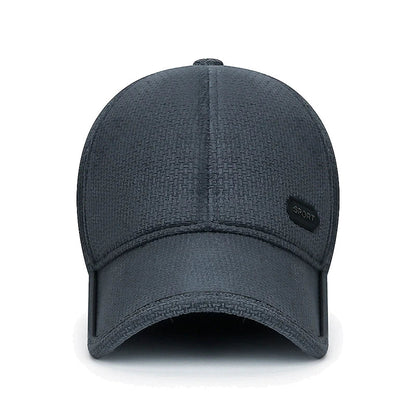 New Middle-Aged and Elderly Winter Windproof, Cold-Proof and Warm Baseball Cap With Ear Protection and Thickened Peaked Cap