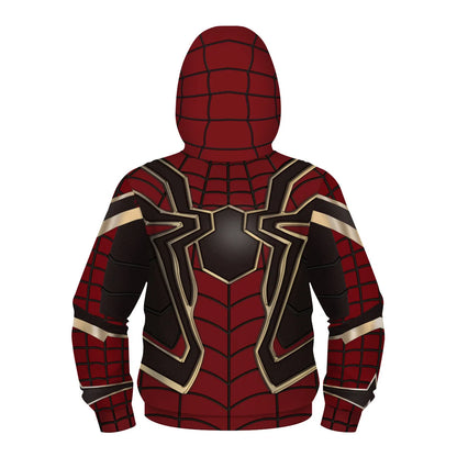 New AnimeSpider Man Iron Man Hoodie Kids Superhero Cosplay Jacket Boys Girls Zipper Star Wars Sweatshirt for Halloween Party