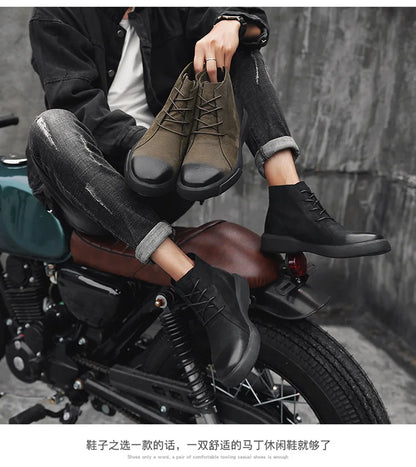 Men's Chelsea Cotton Boots Winter Men's Genuine Leather Shoes High Top Men Plush Sapato Social Masculino Zapatos Para Hombres