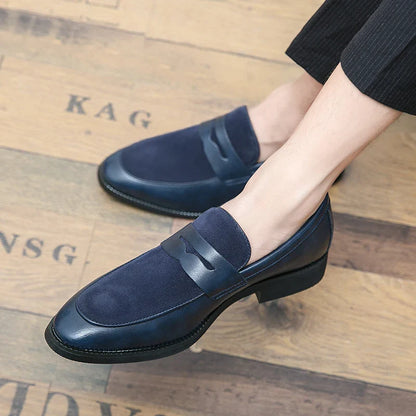 Mens Leather Designer Brand Casual Classic for Men Smile Breathable Office Loafers Formal Business Footwear Dress Shoes Flats 48