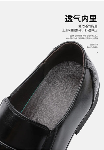 Spring Autumn New Pointed Leather Shoes for Men Solid Color Business Casual Shoes Male Fashion Designer Dress Shoe Man