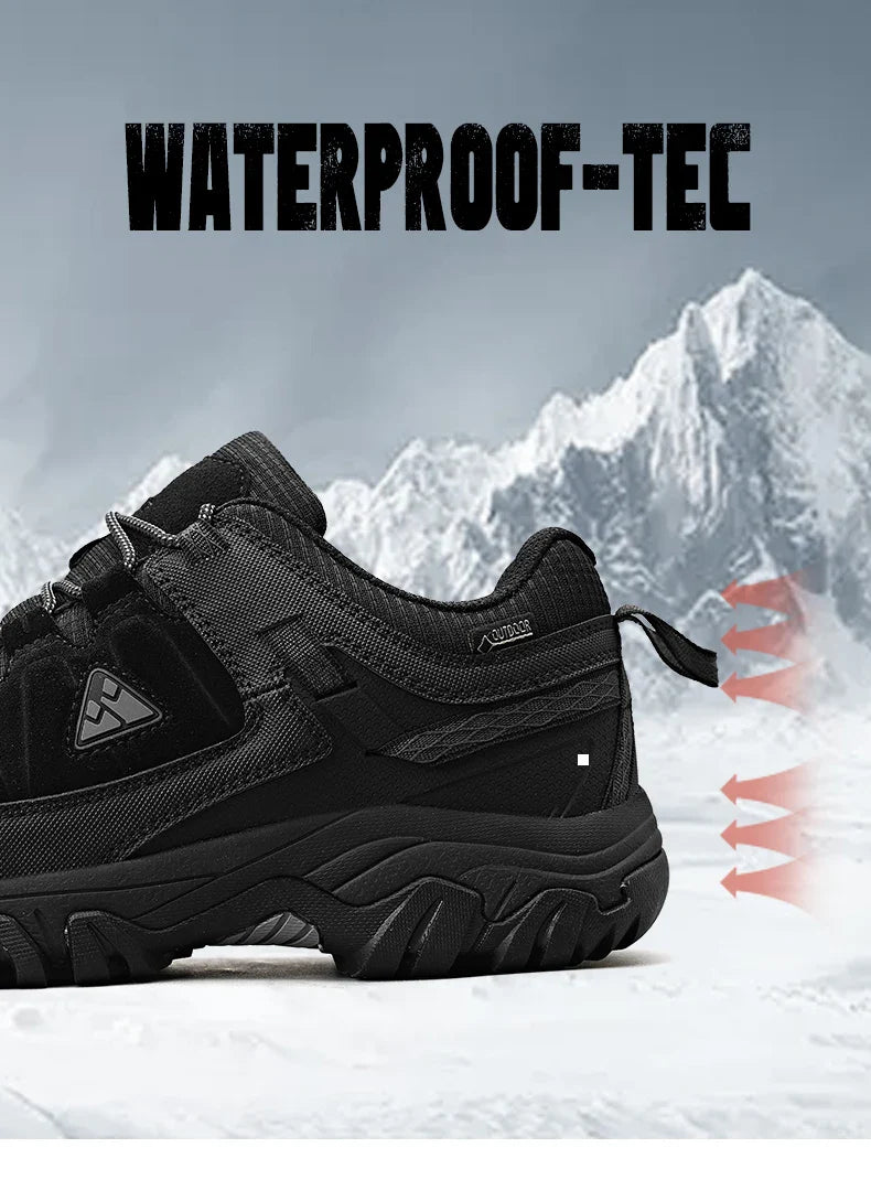 High Quality Men Hiking Shoes Durable Leather Climbing Shoes Outdoor Walking Sneakers Rubber Sole Factory Outlet