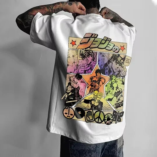 Men's Clothing Harajuku Summer Y2k Graphic T Shirts Oversized Loose Cotton Women's Short Sleeve Tee Tops