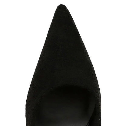 Autumn Simple Elegant 10cm 7cm High Heels Stiletto Womens Shoes Pointed Black Etiquette Professional Single Shoes Wedding Shoes