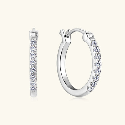 Hoops 1.8mm Moissanite Earrings For Women Real 925 Sterling Sliver Plated Yellow Gold Hoop Earring Fine Jewelry Christmas Gifts